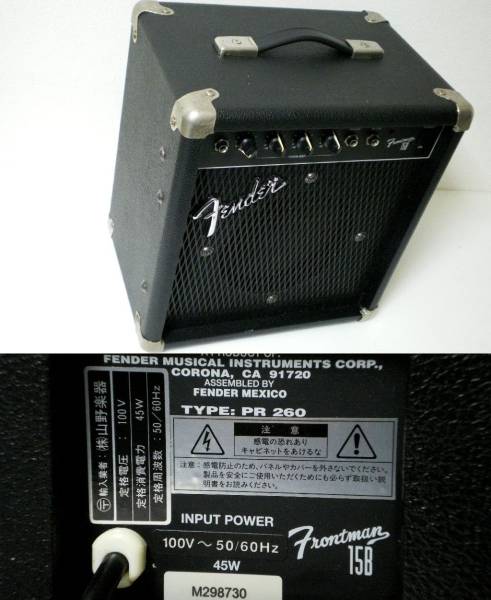 フェンダー◇ベースアンプ【Frontman15B】Fender Mexico PR260
