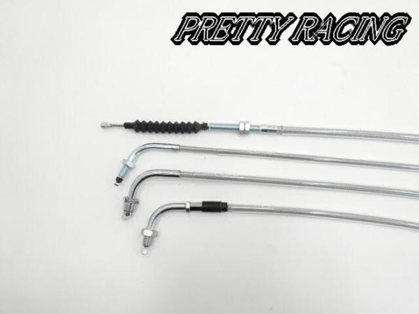 国内産 CBR400F ワイヤー 4本セット メッシュ 20cm マフラー