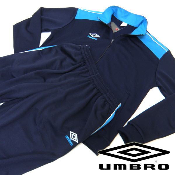【アンブロ　ジャージ上下セット　UK15紺色XLサイズ】