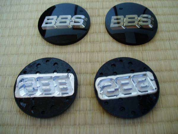BBS LM センターキャップ ブラック エンブレムのみ 4枚