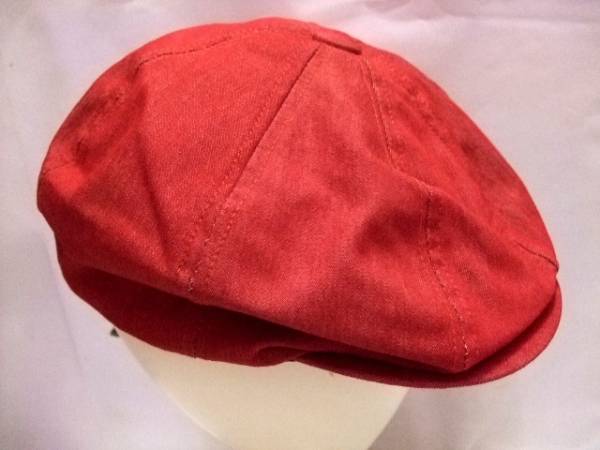 【NEW YORK HAT&CAP CO.】コットンキャスケット RED L USA 新品