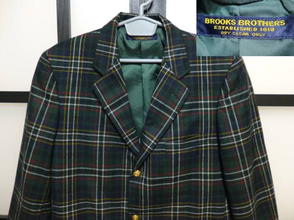 ブルックスブラザーズ タータンチェック柄テーラードジャケット
