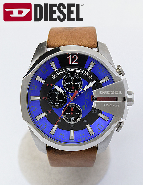 K5470■ディーゼル■MEGA CHIEF■ビッグフェイス■クロノグラフ