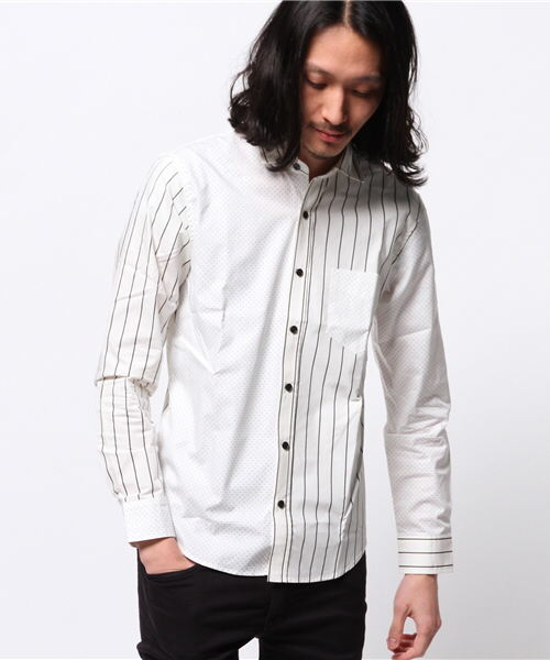 TETE HOMME ADPOSION ドット ストライプシャツ PaulSmithBEAMS
