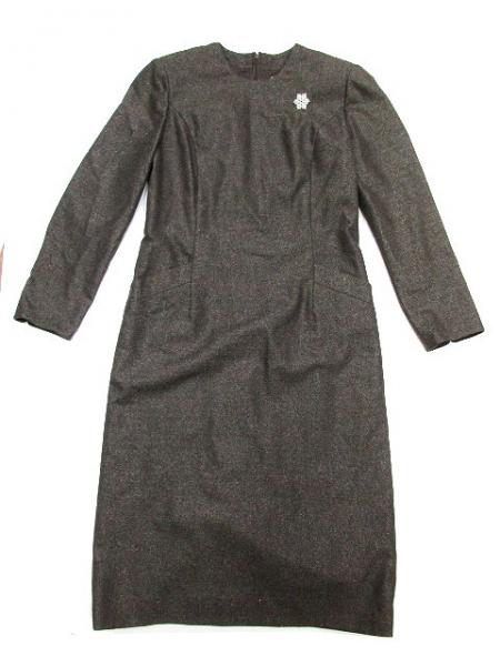 jun ashida ジュンアシダ ブローチ付き ウール素材 ワンピース