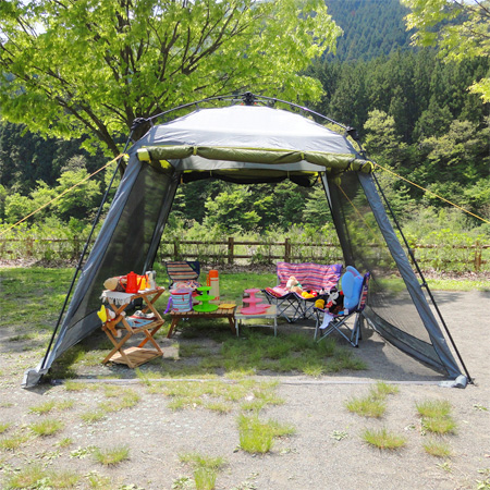 ワンタッチ 3m スクリーンタープ QC-ST300 タープテント 3m×3m