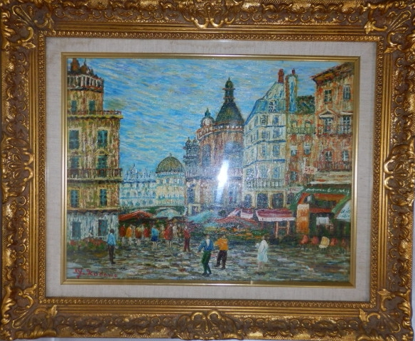 □児玉幸雄□油彩画□肉筆□保証□巴里風景□貴重品□ □□□児玉幸雄