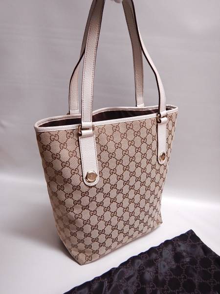 □GUCCI グッチGG柄 トートバッグ ベージュ□1-9 グッチ(GUCCI) トート