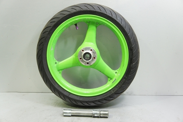 カブ　フロントホイール ZX-9R☆フロントホイール 緑 17×3.50 検ZX900E/F☆1B63AC ,ZX-9R