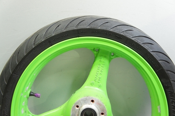 ZX-9R☆フロントホイール 緑 17×3.50 検ZX900E/F☆1B63AC ,ZX-9R