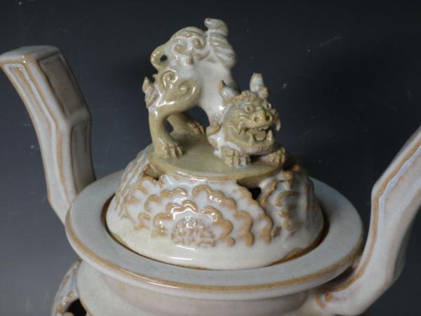 ▲セール！松月造【特大！萩香炉】共箱　お香道*アロマ*床飾