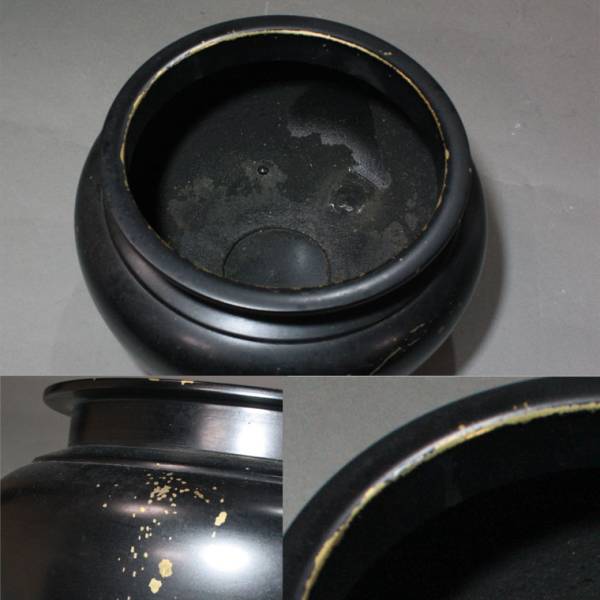 時代市場■長期在庫品 黒色前香炉8.0寸■寺院仏具・仏像