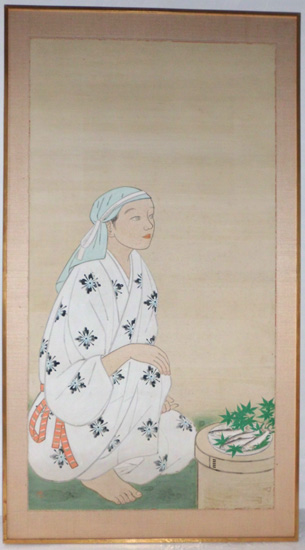 sw0097◆三和道具市場◆「画題不明」 作：服部 有恒 168×94cm