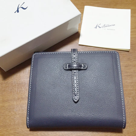 【新品】キタムラ 財布 ダークブルー 二つ折り 未使用
