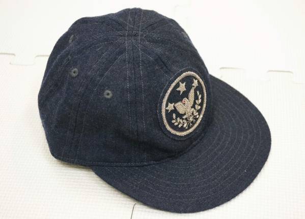 3231■RRL EBBETS FIELD FLANNELS キャップ L ネイビー 中古