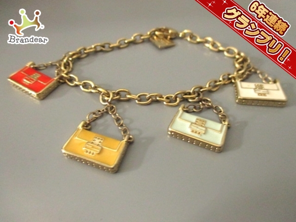 フェンディ ブレスレット 美品 金属素材 ゴールド×マルチ FENDI