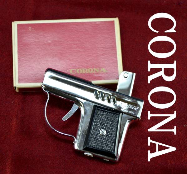 ジャンク【オイルライター】コロナ CORONA レトロ ピストル型 Yahoo 