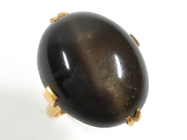 K18YG ストーン リング ブラウン 9号