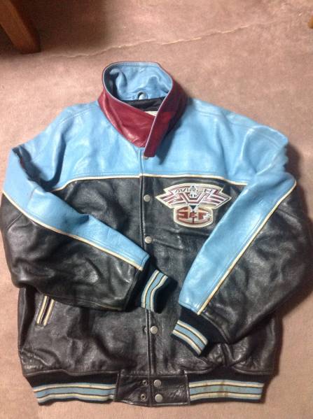 avirex レザー アヴィレックス 革ジャン 水色 xl vanson schott 【公式