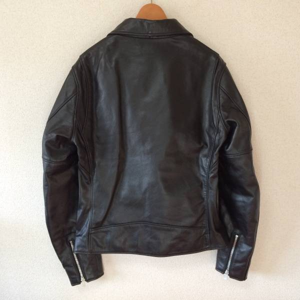 ユナイテッドアローズB&YカウレザーＷライダースジャケット黒Ｍ
