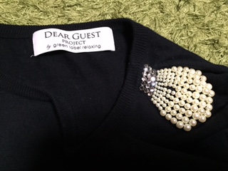 グリーンレーベルユナイテッドアローズパールビジュー付きニット