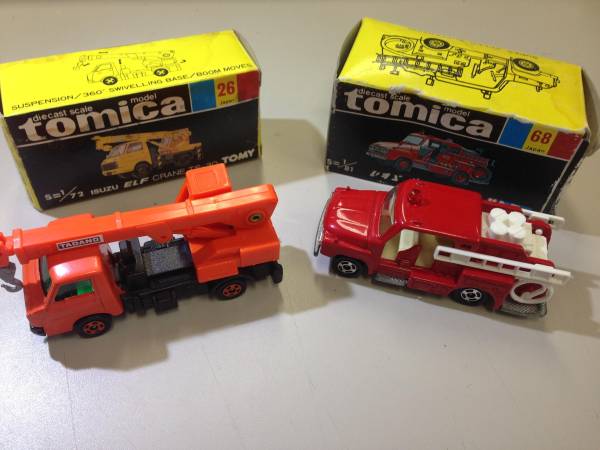 【レア】トミカ　いすず エルフクレーンTS-30 & ポンプ消防車