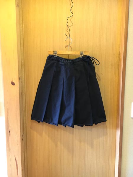 * PRADA * コットン プリーツ スカート ネイビー 40