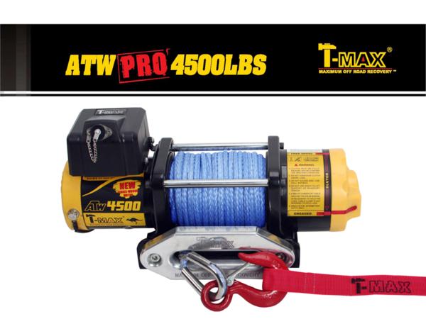 T-MAX 電動ウインチ 12V 4500LBS ATWPRO ダイニーマロープ