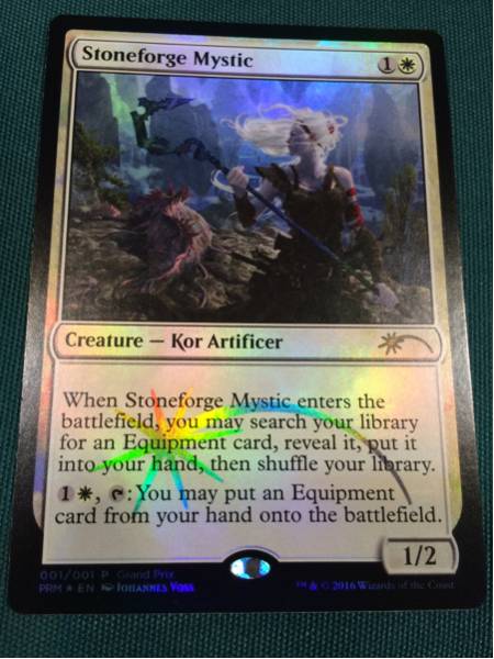 石鍛冶の神秘家 Stoneforge Mystic プロモ GP名古屋 MTG foil