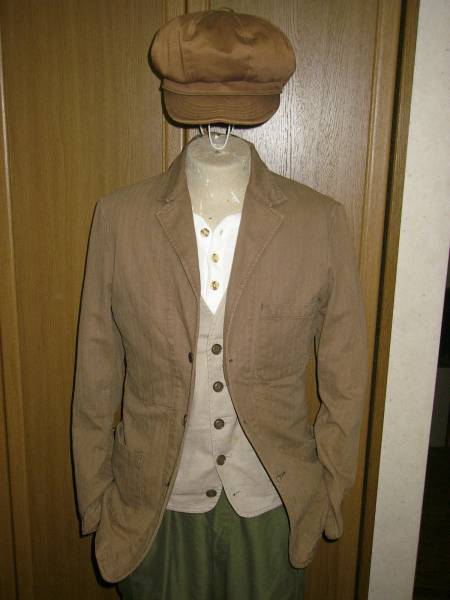 フランス製 VETRA ベトラ 茶 ベージュ ワーク ジャケット 40