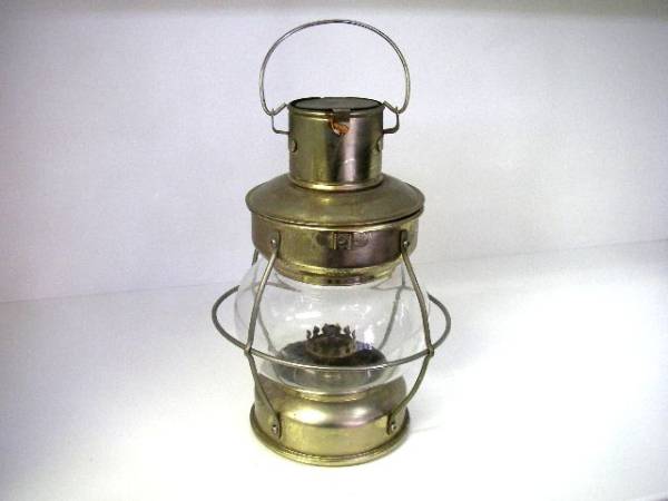 マリンランプ 船燈 船灯ランプ 真鍮 香港製 アンティーク