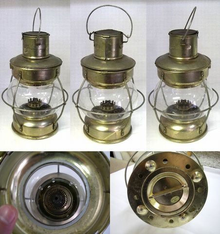 マリンランプ 船燈 船灯ランプ 真鍮 香港製 アンティーク