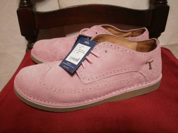 ★TIMAIティマイスエードレザー革靴新品正規品ピンク28センチ★