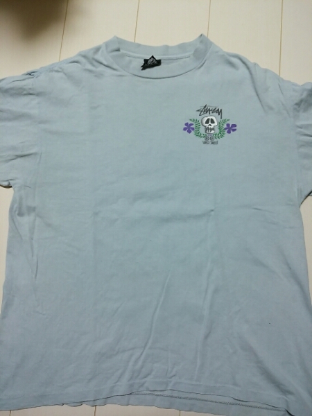 stussy 80s 90s 黒タグ Tシャツ スカルフラワー ビンテージ 珍