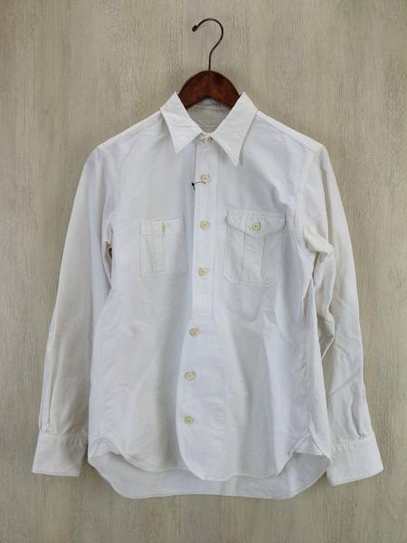 HAVERSACK◆長袖シャツ/M/コットン/WHT/ヨゴレ有