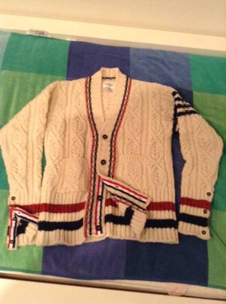 THOM BROWNE トムブラウン ケーブルニット カーディガン THOMBROWNE