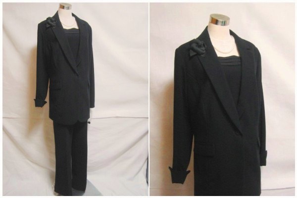 帝人♪ロングJK*フォーマルパンツスーツ3点新品29号大きいサイズ