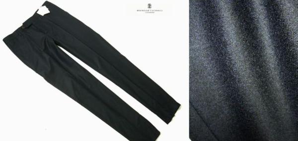 格安 ブルネロクチネリ” 最高峰 カシミヤ ネィビーパンツ48 (2
