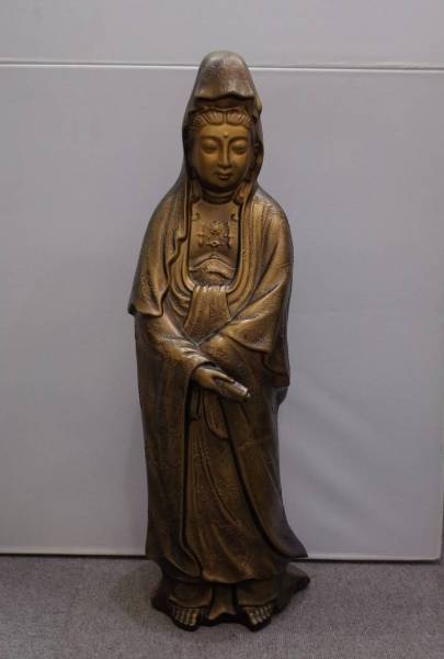 置物】 鶯玉作 仏像 観音像 彫刻、オブジェ ホビー、カルチャー 【公式