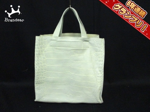 フルラ FURLA レザー ハンドバッグ - 型押し加工 トートバッグ 白×黒