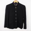 ☆B中古男子標準型学生服ラウンドカラー学ラン上着160A黒TGU9026