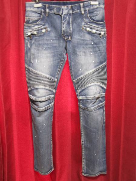 balmain homme バイカーデニム バルマン