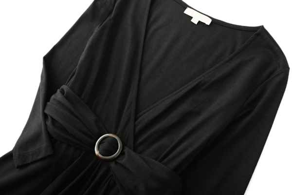 美品★マイケルコース★洗練！デザインワンピース黒R904