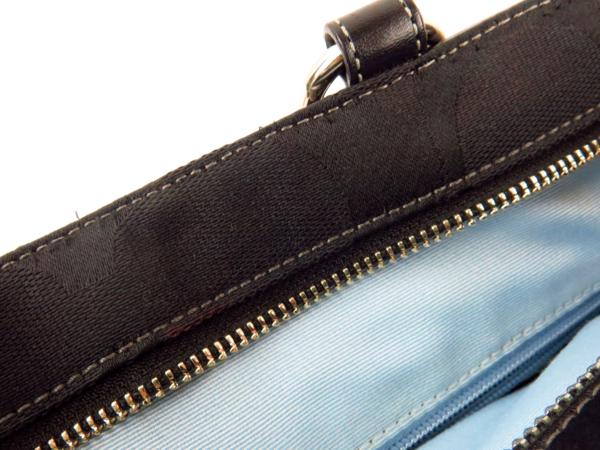 正規品 COACH コーチ ハンドバッグ 鞄 黒 シグネチャー 保存袋付