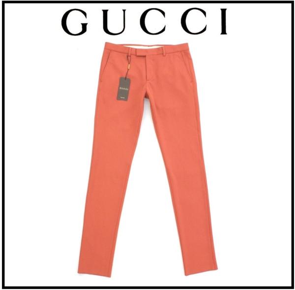 12万新品□56=2XL□GUCCI グッチ オレンジ ツイルパンツ グッチ