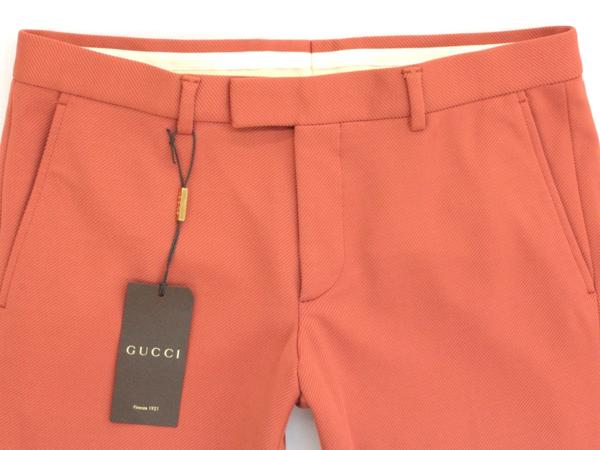 12万新品□56=2XL□GUCCI グッチ オレンジ ツイルパンツ グッチ