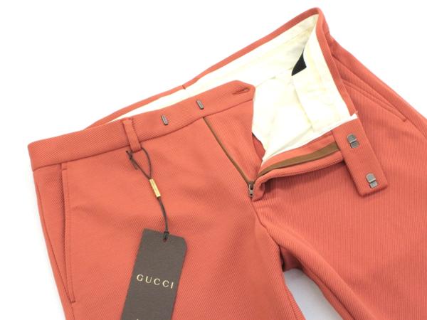 12万新品□56=2XL□GUCCI グッチ オレンジ ツイルパンツ グッチ