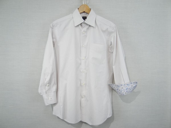 ★Paul Smith ポールスミス ストライプx花柄シャツ M
