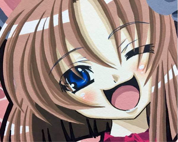同人手描きイラストひぐらしのなく頃に竜宮レナ 猫コス 猫の日B5