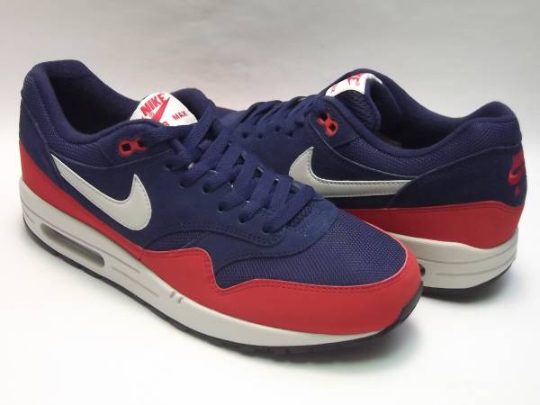 AIR MAX 1 ESSENTIAL★検，US8，エアマックス，ネイビ，紺，赤，未発売